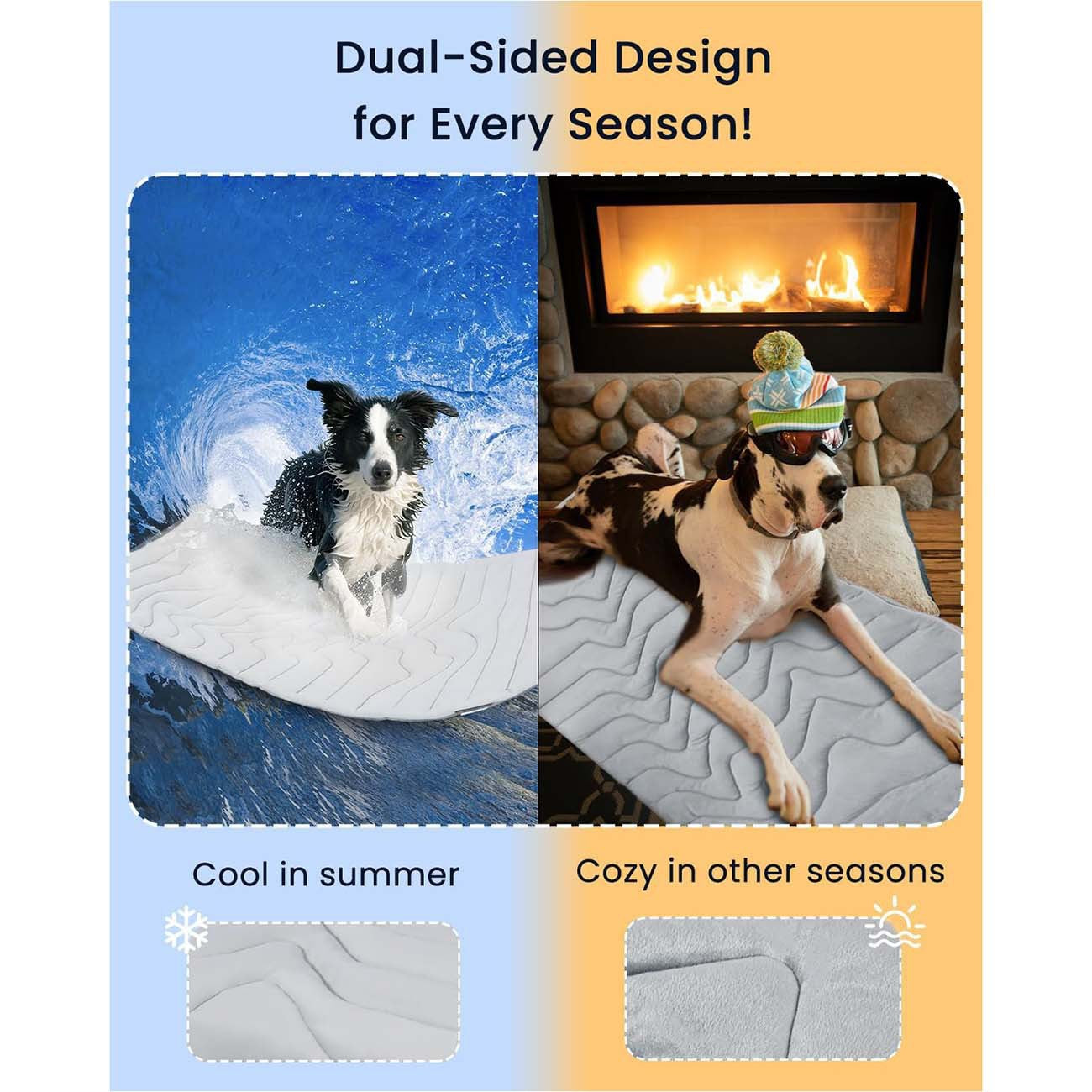 Natural Self-Cooling Pet Mat for Dogs & Cats