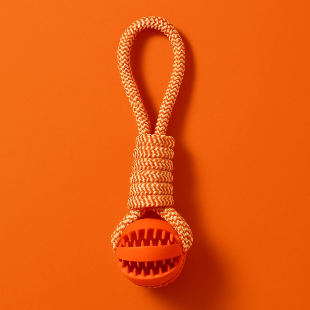 TugTreat™ Dog Chew Toy Tug Rope Treat Ball